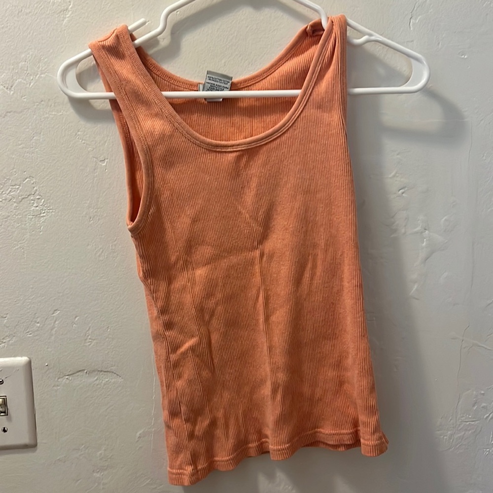 Cotton tank peach ribbed
